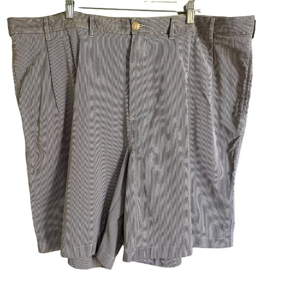 Lands End Mens Pinstriped Cotton Shorts Size 46 - Picture 3 of 7